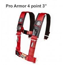 Ремни безопасности  Pro Armor  4-х точечные 3" красный